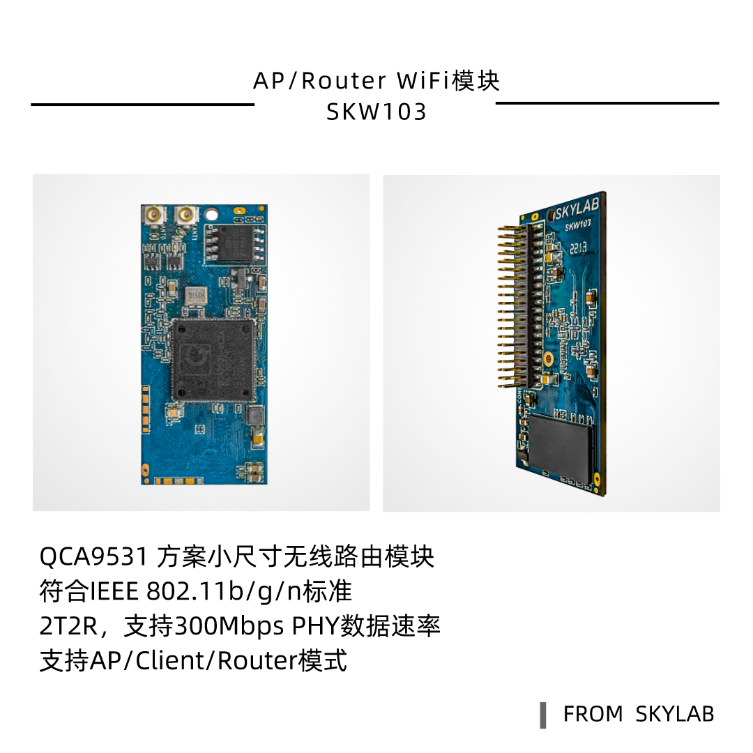 QCA9531模块，无线路由中继WiFi模块SKW103可以实现哪些功能？